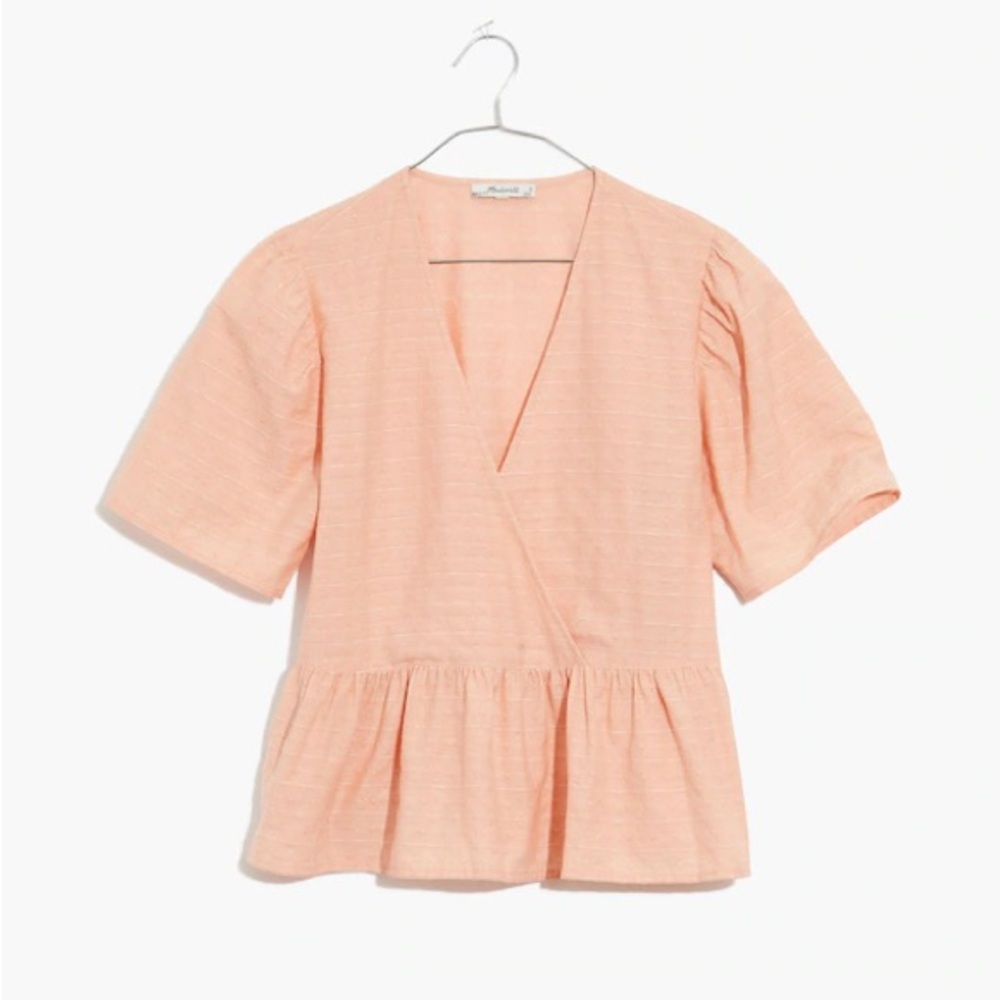 Madewell Peach Puff Sleeve Blouse